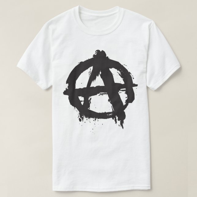 För stenmetall för anarki Punk T-tröja för symbol Tee Shirt (Design framsida)