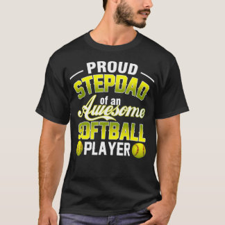 För Step Pappa från Softball Player Fars dag T Shirt