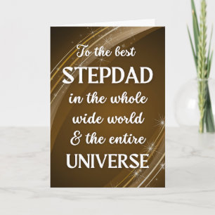 För Stepdad Fars dag Universe Theme Kort