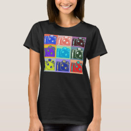För stilkamera för fotografi sämskskinns- design t shirt