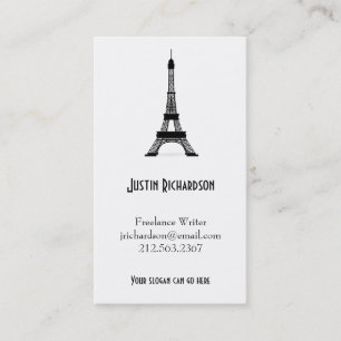 För stilsvart för vintage franskt Eiffel torn Visitkort
