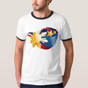 För stjärnautslagsplats för sol 3 röd svart ra t-shirt