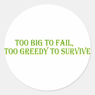 För stor att misslyckas runt klistermärke