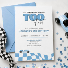 För Stor För Snart Racing Födelsedagsinbjudan Inbjudningar