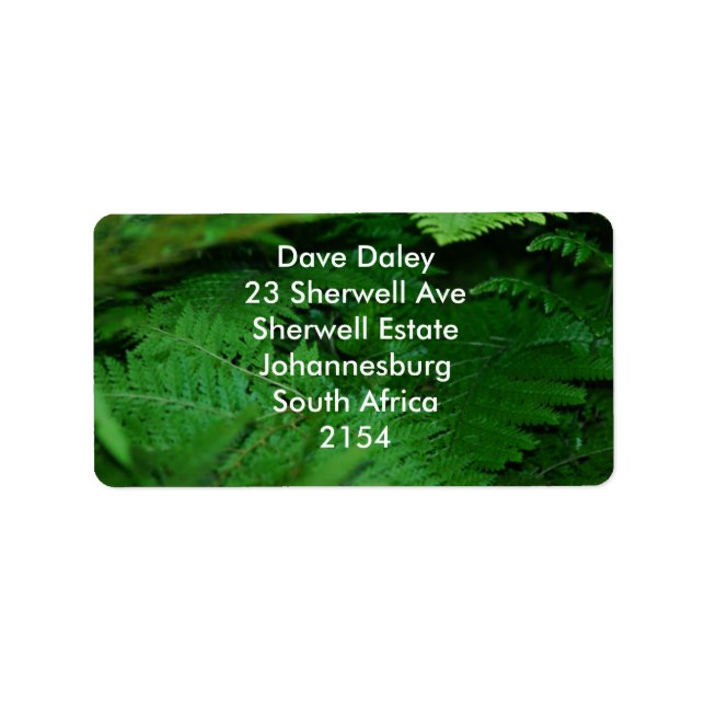 För stor grönt adressetikett (Framsidan)