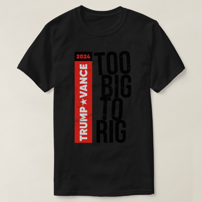 För stor till RIG 2024 stressad T Shirt (Design framsida)