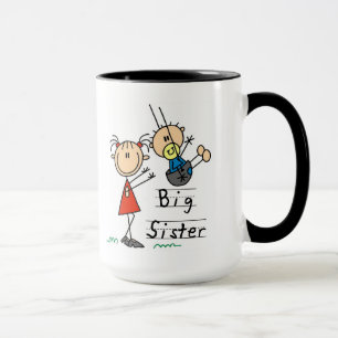 För storasyster broderT-tröja och gåvor lite Mugg