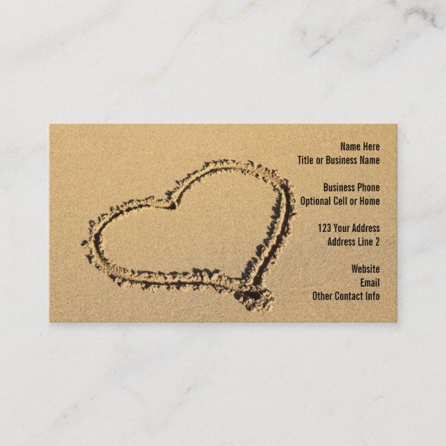 För strandparadis för snäckskal | resebyråman visitkort (Framsida)