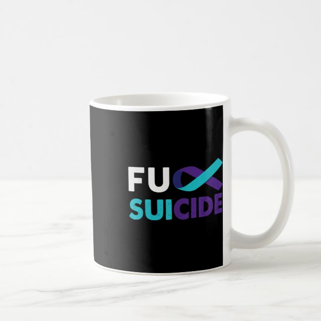 För Suicide Awareness Shirt Support Survivor Gift Kaffemugg (Höger)