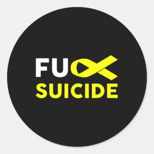 För Suicide Awareness Shirt Support Survivor Gift Runt Klistermärke