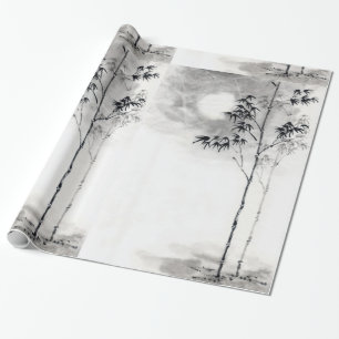 För sumi-emålning för klassiker japansk måne f presentpapper