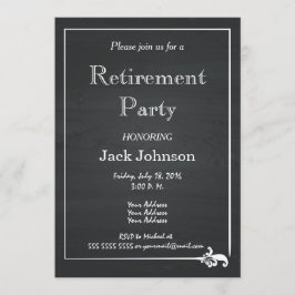 För svart tavlapension för vintage party inbjudningar