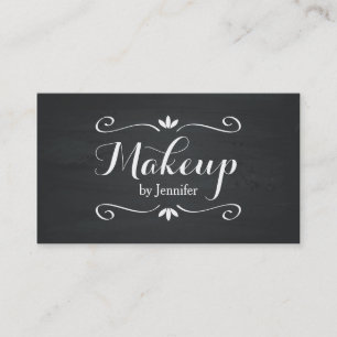 För svart tavlasvart för Makeup vintage Visitkort