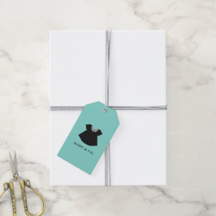 För svartklänning för BABY & för CO lite märk Presentetikett
