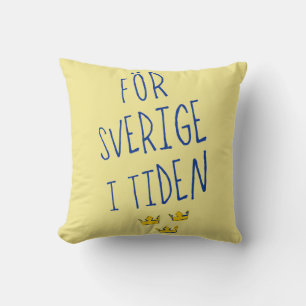För Sverige i Tiden Dekorativ kudde, svenska motto Kudde