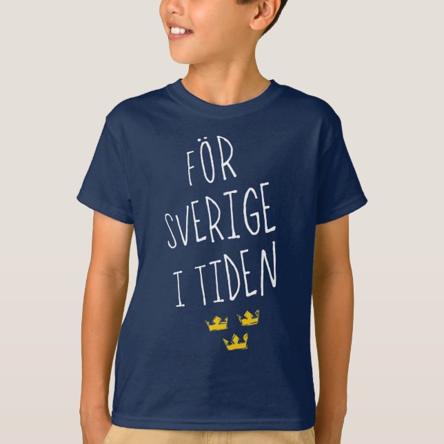 För Sverige i Tiden svenska Motto Tee Shirt (Framsida)