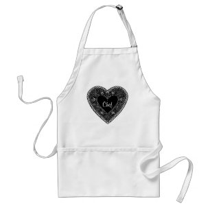 För Swearing Chefs Vintage Snöre Heart Apron Förkläde