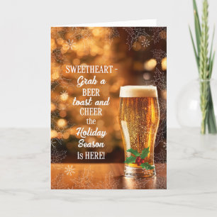 för Swehoney Cheers Frosty Glass of Beer Helgkort