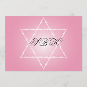 För Sydney för bat mitzvah inbjudan rosor judiska