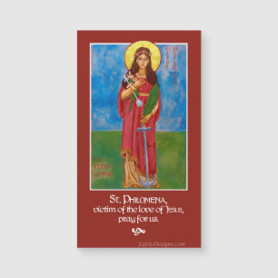 För symbolsbön för St. Philomena magnet