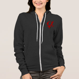 För symbolvinande för alfabetisk kvinnlig Hoodie Tröja