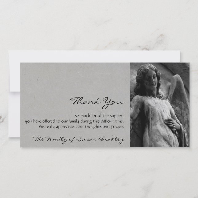 För sympatitack för ängel 2 kort för foto (Framsida)