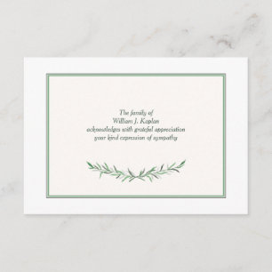 För sympatitack för enkelt uttryck kort