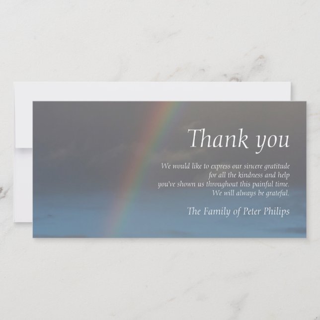 För sympatitack för regnbåge 2 kort för foto (Framsida)