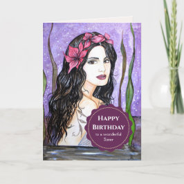 För syster på födelsedagen Dam i Sjö Kort