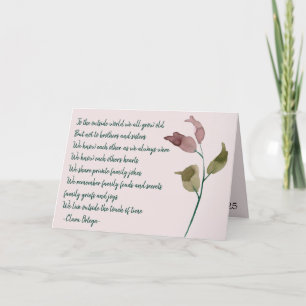 För syster Sentimental Dikt Söt Rosa födelsedag Kort