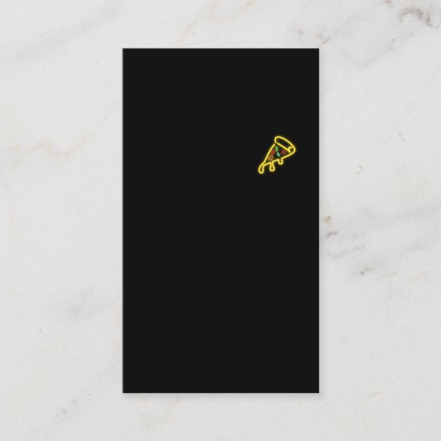 För T-tröjaneon för Pizza fick- snabbmat Visitkort (Framsida)