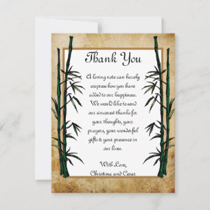 för tackkort för 4 x 5 LÄGENHET Geisha Tack Kort