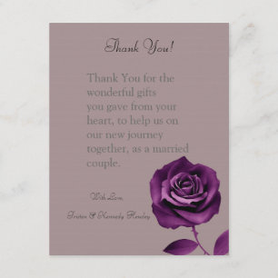 för tackkort för LÄGENHET 4x5 ro för lilor Tack Kort