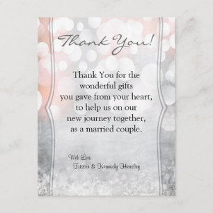 för tackkort för LÄGENHET 4x5 Sparkles för rosor Tack Kort