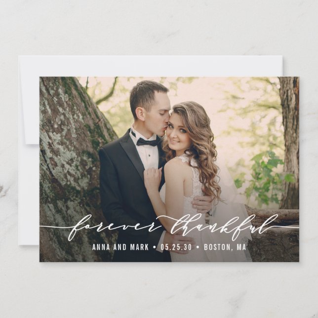 För tacksamt fotoport för Bröllop Tack (Framsida)