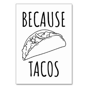 För Tacos Bordsnummer