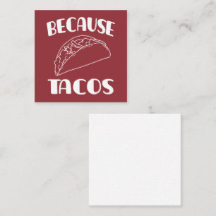 För Tacos Fyrkantigt Visitkort