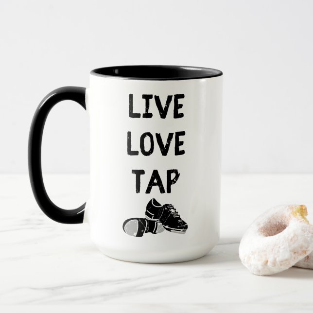 För Tap Dancers Live Kärlek Tap Graphic Mugg (Med munk)
