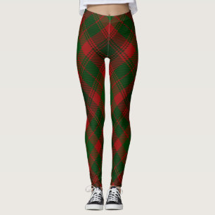 För Tartanpläd för jul rött grönt mönster Leggings