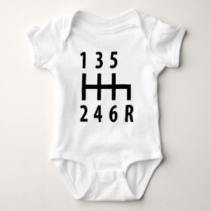 för tävlingbil för 6 gearshift svart t shirt
