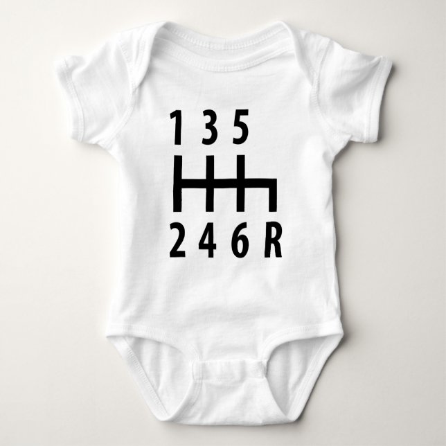 för tävlingbil för 6 gearshift svart t shirt (Framsida)