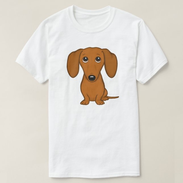 För tax | Weiner gullig Doxie tecknad hund för Tröja (Design framsida)