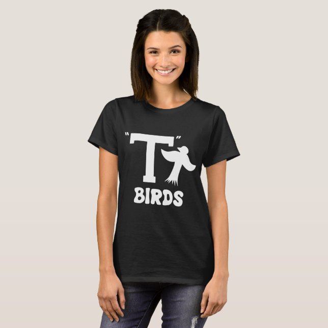 För Tbirds för T-fåglar rolig svart grundläggande T Shirt (Hel framsida)