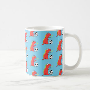För tecknadDinosaur för blått roligt mönster f Kaffemugg