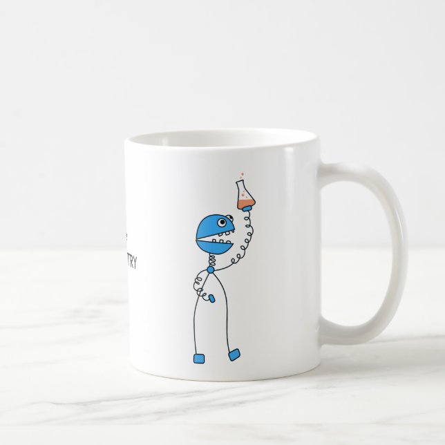 För tecknadrobot för Geek rolig kemi Kaffemugg (Höger)