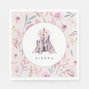 För teepeefödelsedagsfest för vild en servetter