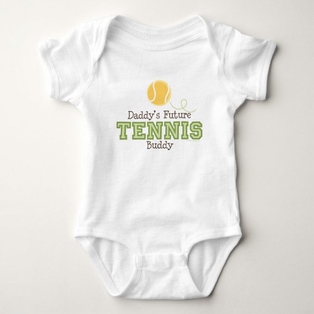 För tenniskompis för pappor framtida baby tee (Framsida)