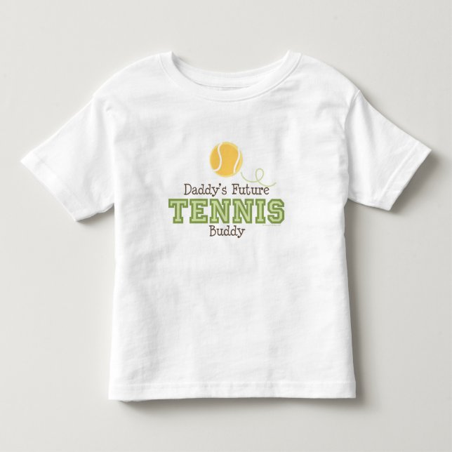 För tenniskompis för pappor framtida utslagsplats tee shirt (Framsida)