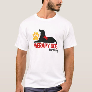 För terapihunden (för terapi) blått t shirt