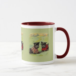 För Terrierkaffe för vintage skotsk mugg